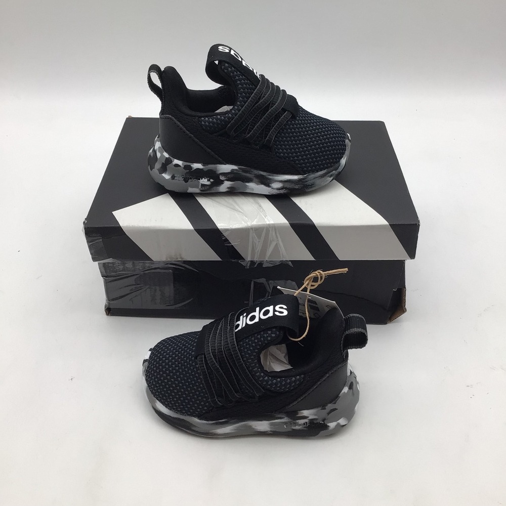 Adidas Lite Racer Adapt 7.0 I Toddler Black Slip On Sneakers IH1527 Size 4K NEW